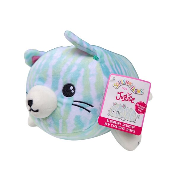 Squishmallows Justice Exclusive Belle The Cat 10" Blueberry Scented Plush - Picture 2 of 3